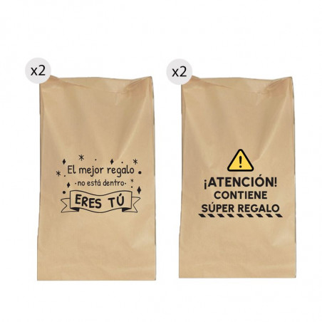Buste di carta con frase divertente in confezione da 4 unità