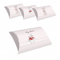 Set di 4 scatole taglia S per regali di gattini con frasi d\'amore