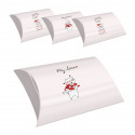 Set di 4 scatole taglia M per regali di gattini con frasi d\'amore