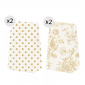Set di 4 sacchetti con due design diversi per presentazione taglia S