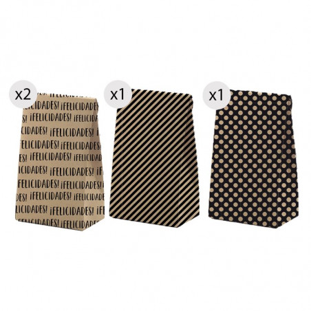 Set di 4 borse kraft eleganti