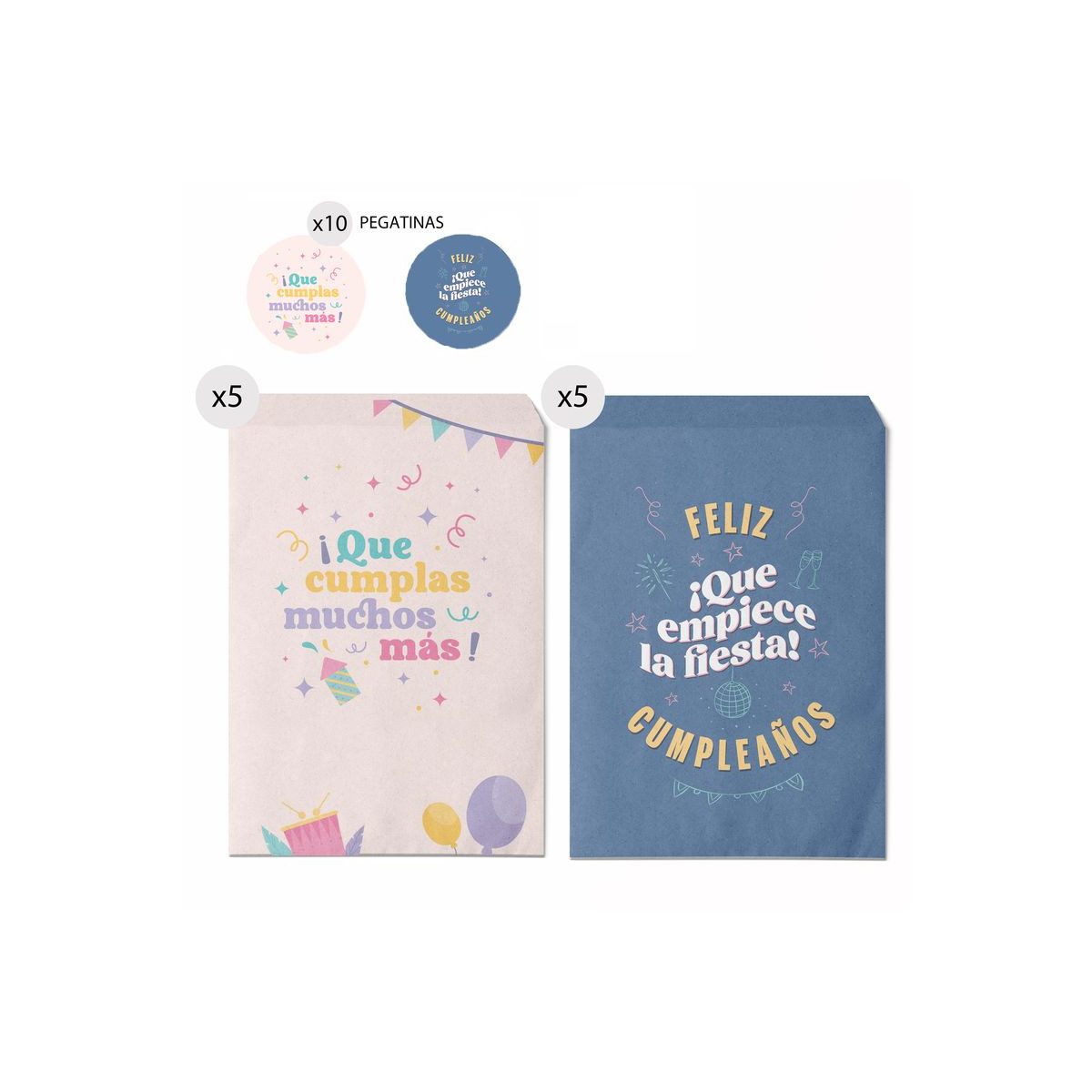 180 Adesivi Buon Compleanno Oro: Rotondi 6 Cm, Per Confezioni Regalo, Buste E Decorazioni Feste - 2