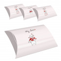 Set di 4 scatole misura L per regali di gattini con frasi d\'amore