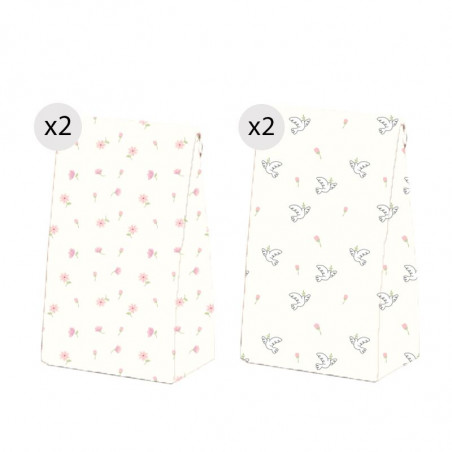 Set di 4 sacchetti per comunione bambina taglia M