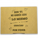 Scatola con frase di ringraziamento