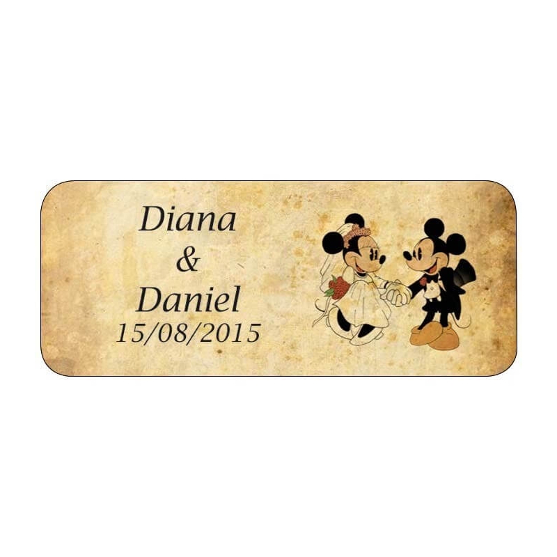 Adesivi retrò personalizzati di Topolino