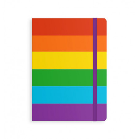Libretto arcobaleno con elastico di chiusura