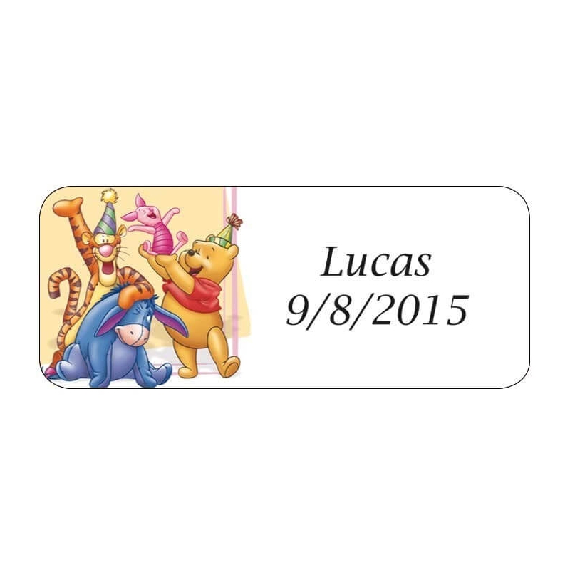 Etichette per bambini Winnie the Pooh