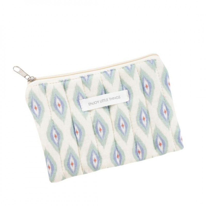 Necessaire in cotone con disegni geometrici
