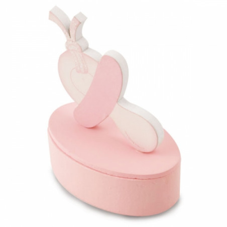 Scatola con coperchio magnetico con figura ciuccio per battesimo