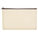 Necessaire in cotone di colore naturale con zip di colori a scelta
