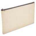 Necessaire in cotone di colore naturale con zip di colori a scelta