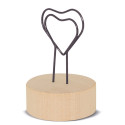 Portanota con cuore e base in legno Dettaglio elegante per eventi