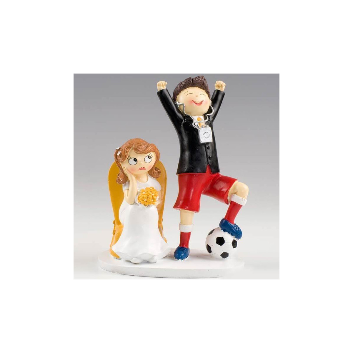 Figura di sposi calcio per torta di nozze originali