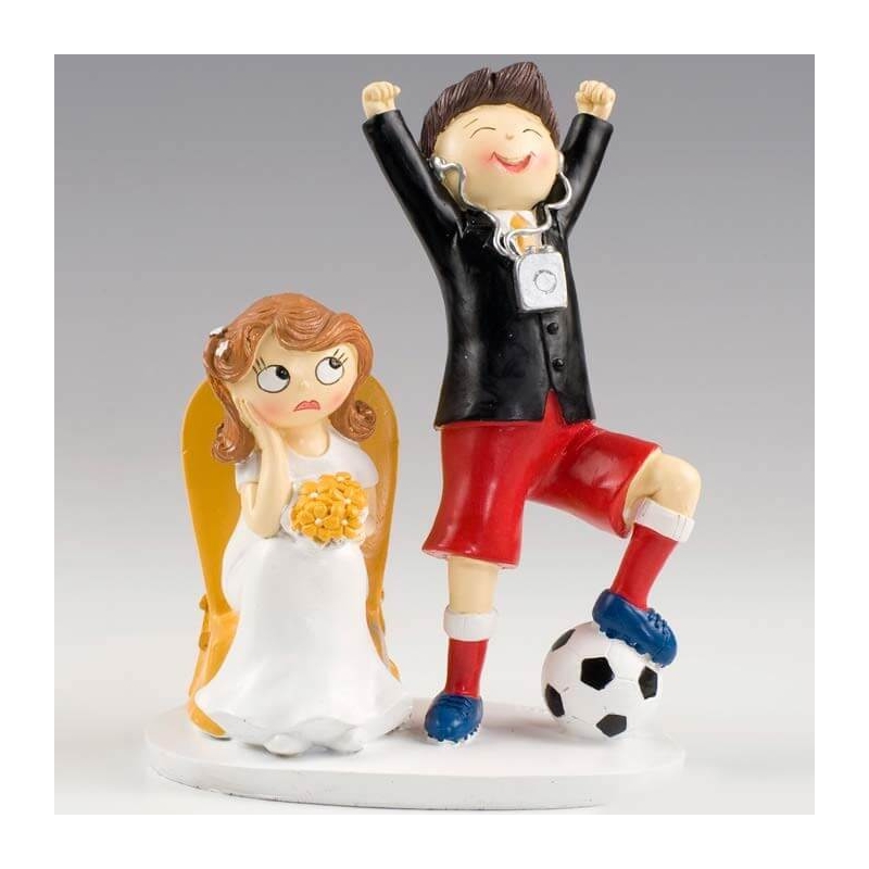 Figura di sposi calcio per torta di nozze originali
