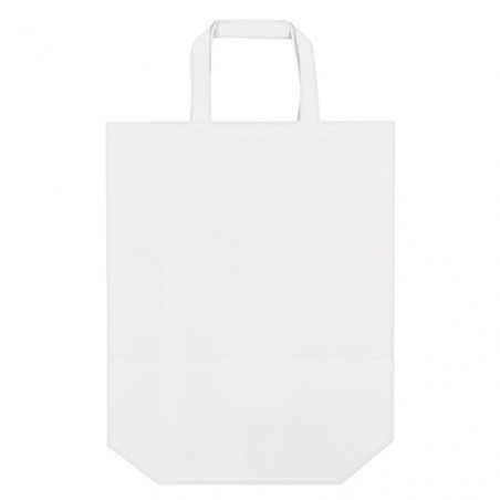 Borsa in TNT bianca con doppio manico 35x39 per dettagli