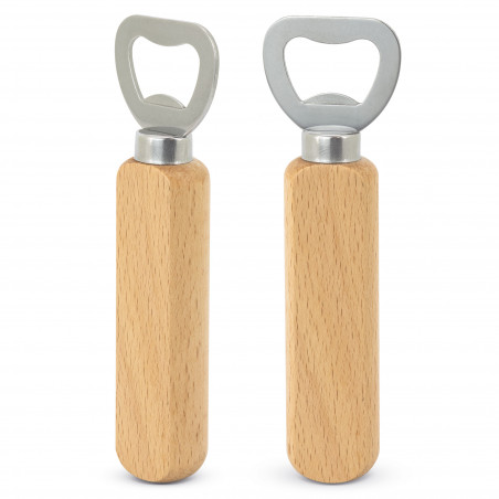 Apribottiglie con supporto in legno