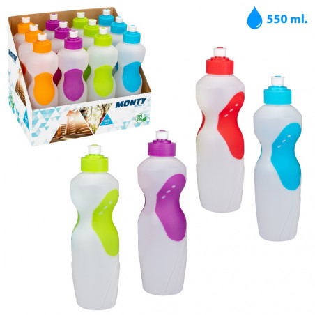 Bottiglia per acqua capacità 550 ml con beccuccio per dettagli