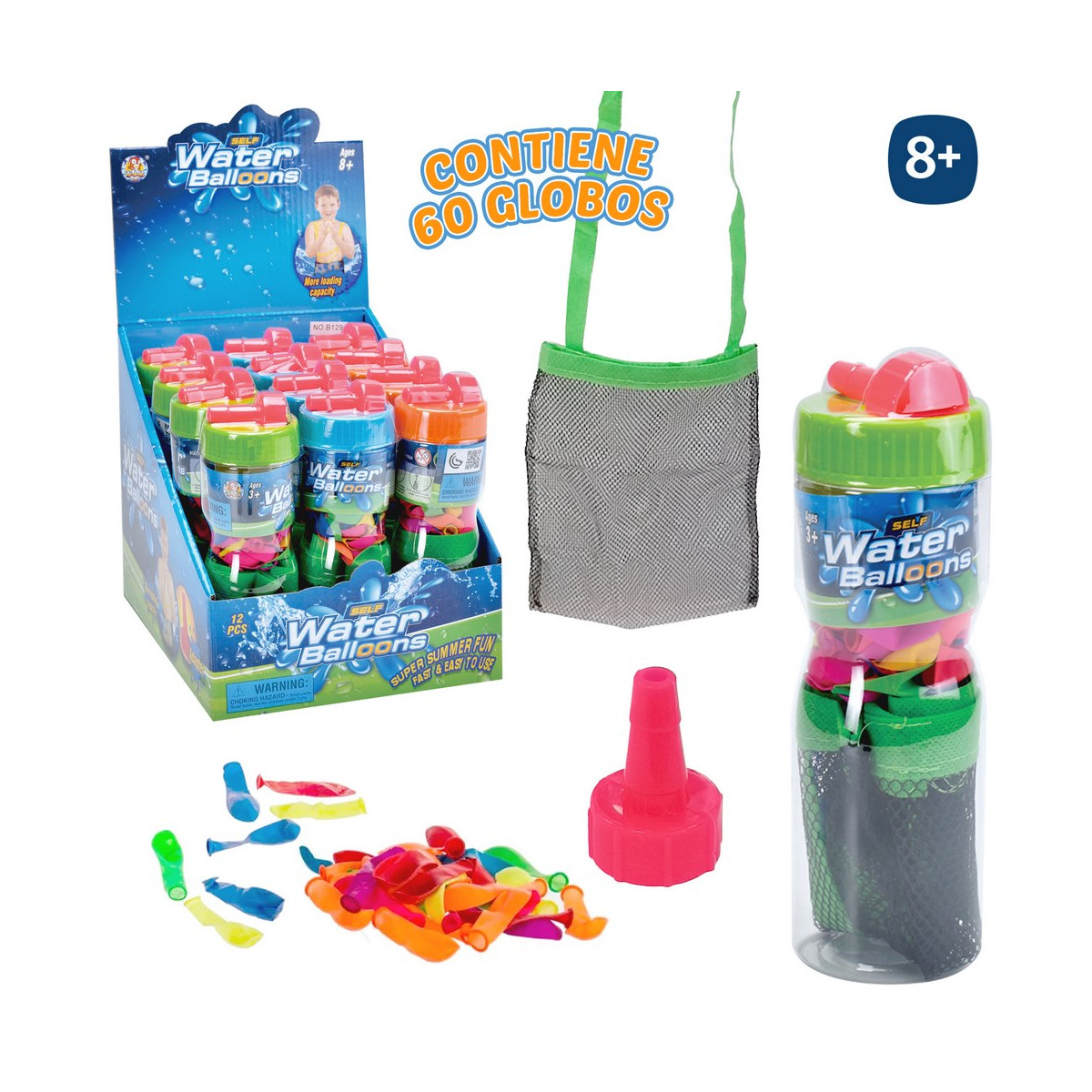 Set di palloncini d'acqua colorati con sacchetto per dettagli bambini