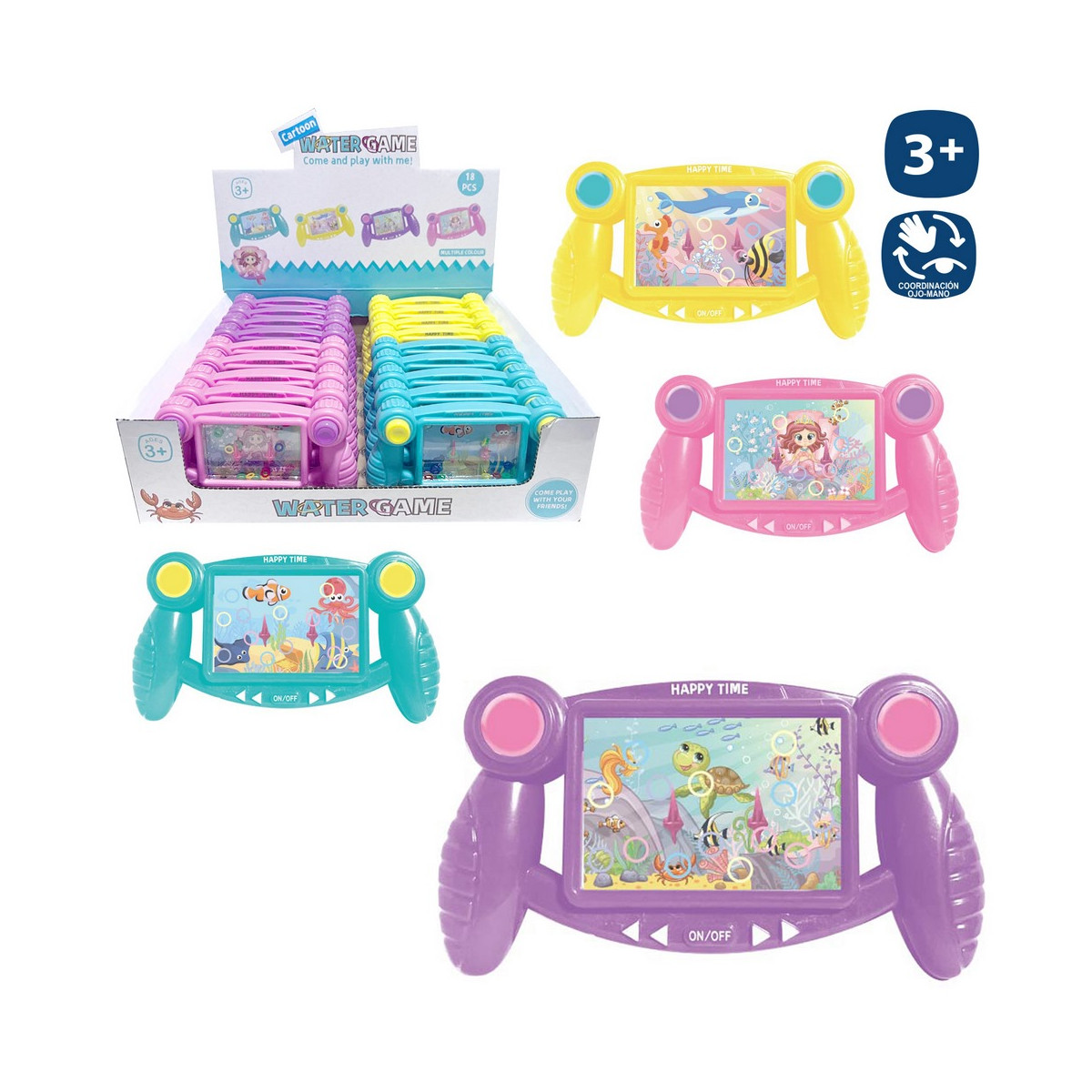 Noris 606061977 - Pesce cubo, Trova Gli Animali marini, Gioco di Dadi per Bambini dai 5 Anni in su, con cubi in Legno di Alta qualità, per 1-4 Giocatori