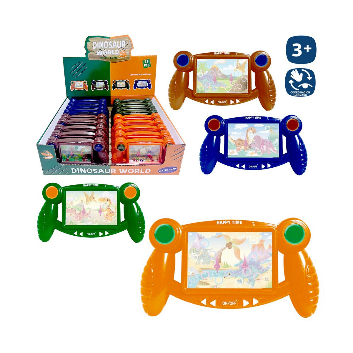 Gioco di abilità d\'acqua con design di dinosauri