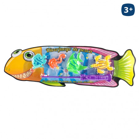 Gioco di pesca in plastica per bambini con canna da pesca e animali marini