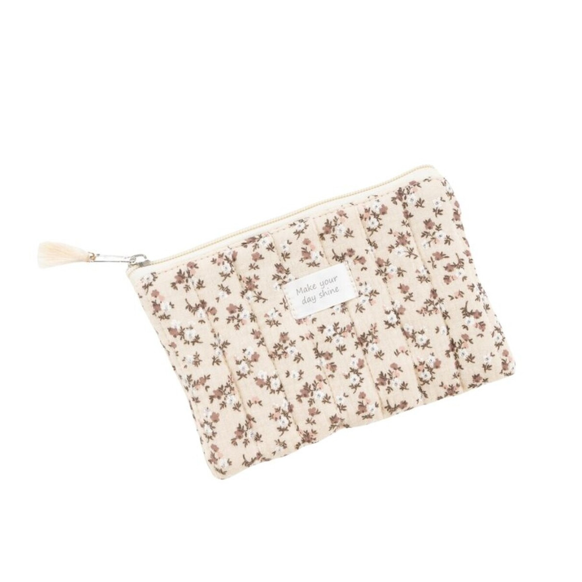 Necessaire piano in cotone con fiori