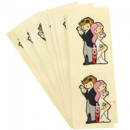 Adesivi per fidanzati mr & mrs love