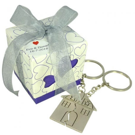 Portachiavi personalizzati in metallo per matrimonio