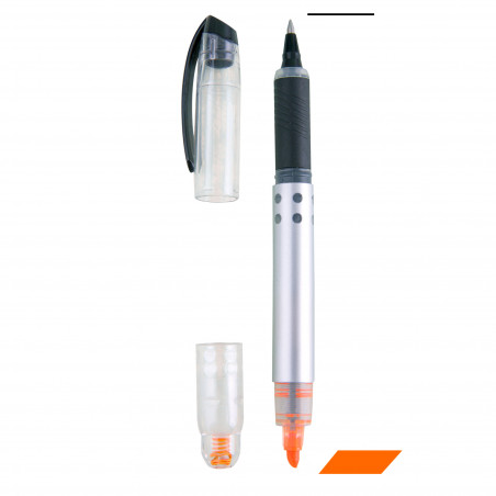 Penna a gel e evidenziatore arancione per studiare e regalare