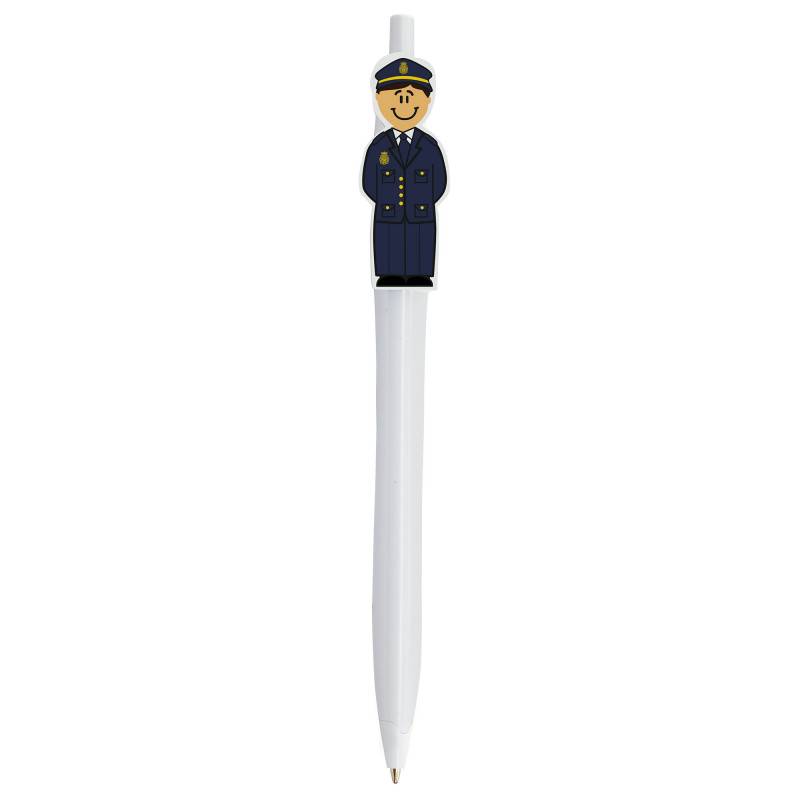 Penna con figura di poliziotto da regalare