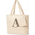 Borsa personalizzata con lettera leopardata e nome