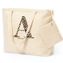 Borsa personalizzata con lettera leopardata e nome