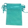 Borsa in organza turchese 15 x 20
