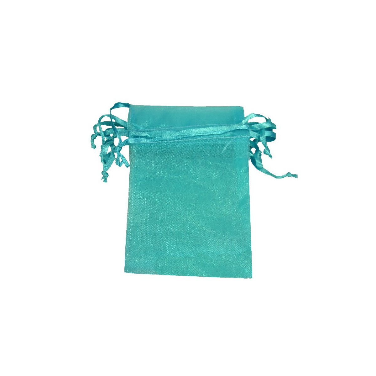 Borsa in organza turchese 15 x 20