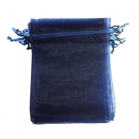 Borsa in organza blu marina 15 x 20