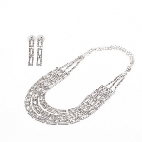 Set di orecchini e girocollo da sposa