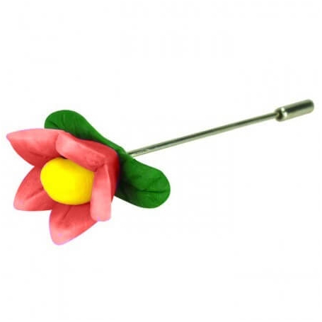 Spille a forma di fiore in fimo