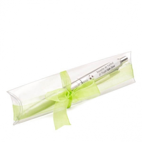 Penna personalizzata per regalo aziendale in scatola di acetato
