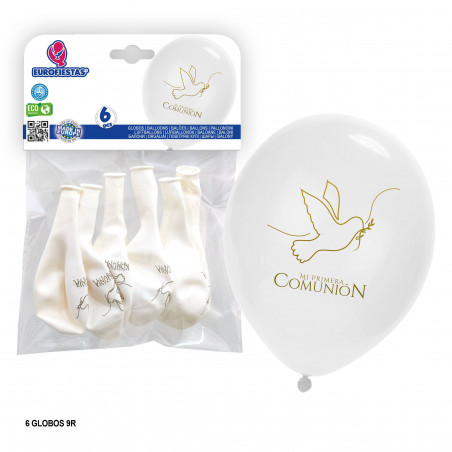 Palloncini bianchi stampati per comunione