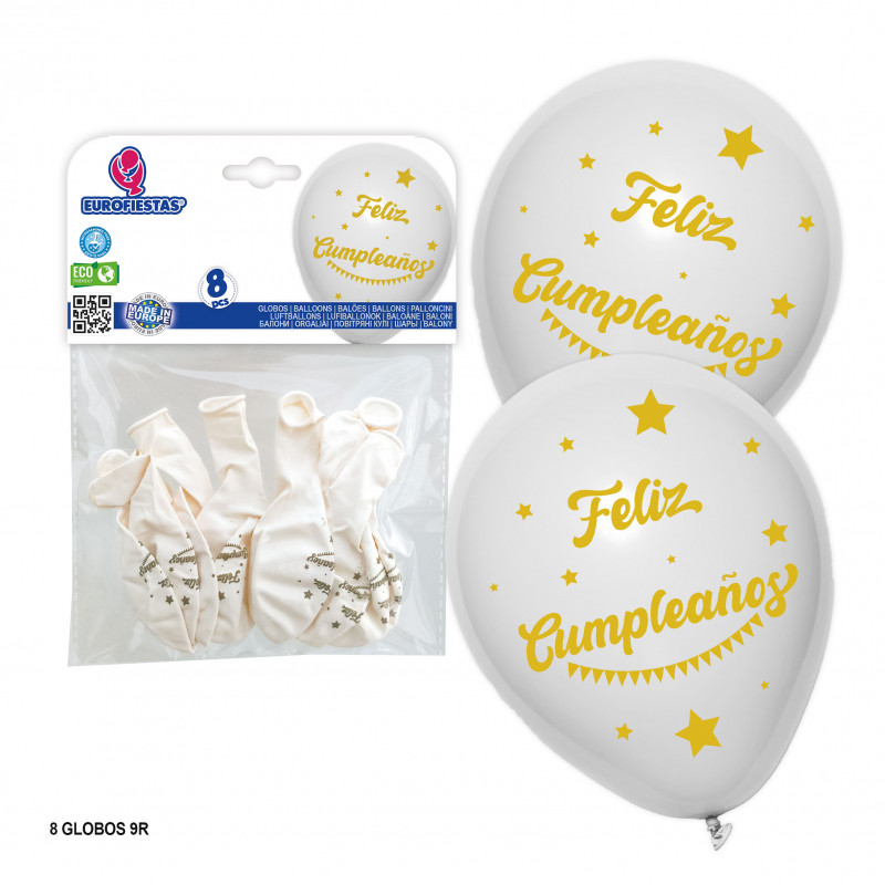Palloncini con felice compleanno stampato