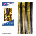 Tenda decorativa con frange oro e nero 2x1m
