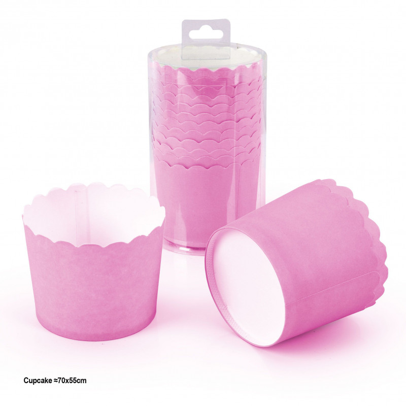 Stampi per cupcake rosa Confezione da 12