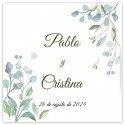 Adesivi quadrati 5 x 5 cm fogli personalizzati matrimoni