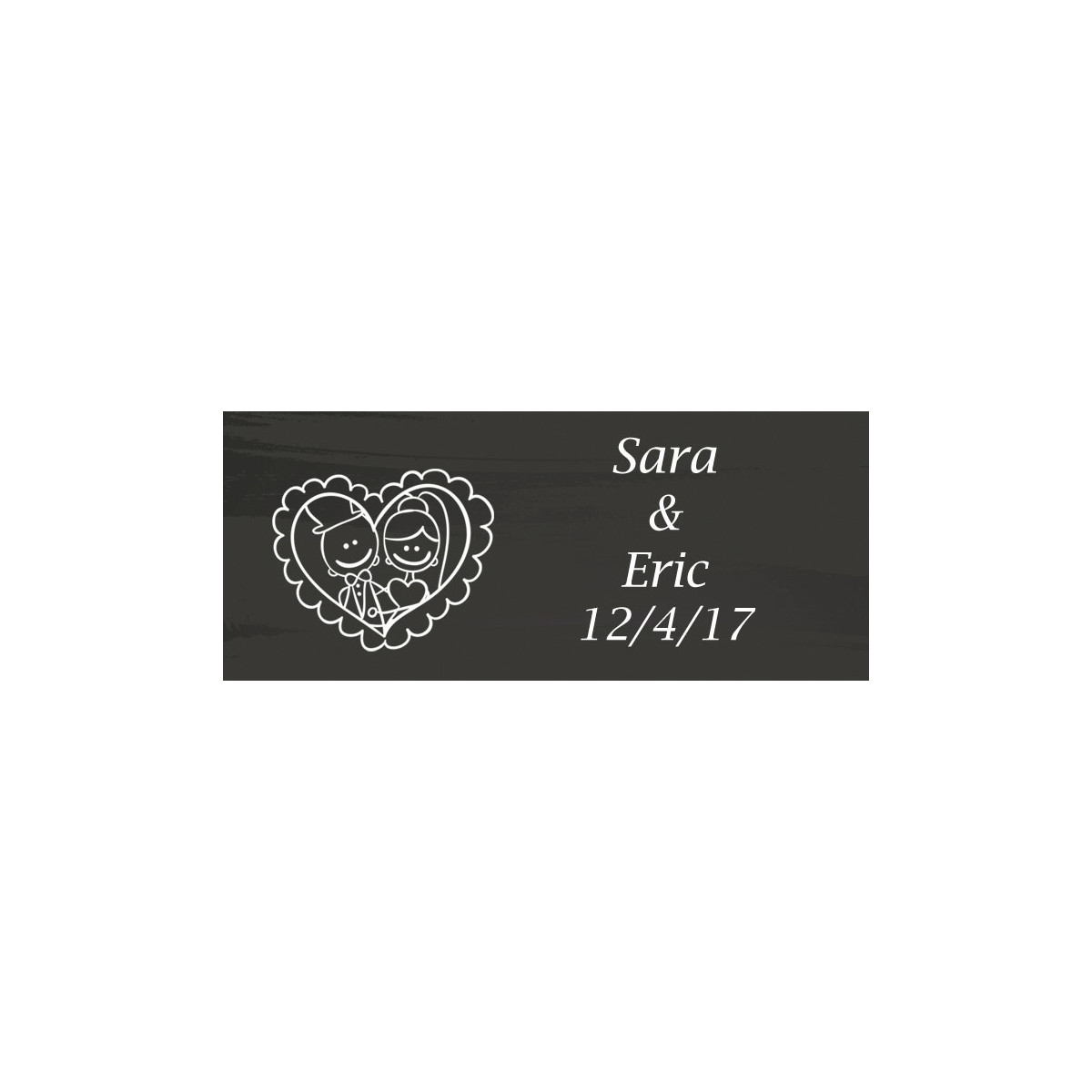 Etichette cuore nero