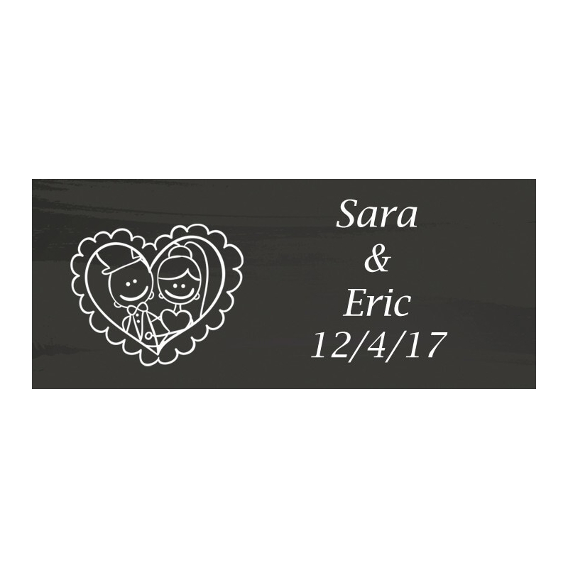 Etichette cuore nero