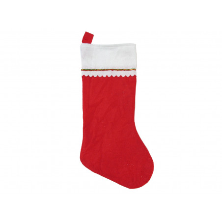 Calza rossa appesa decorazione Natale per decorare