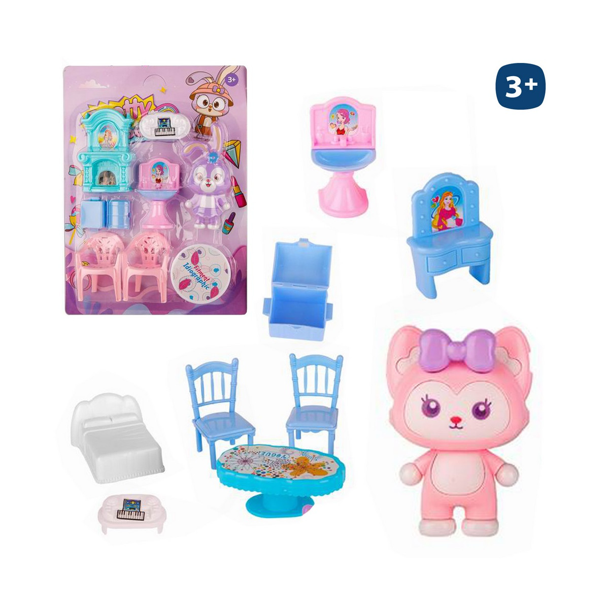 Figura di mascotte con accessori per mobili Pretty Girl