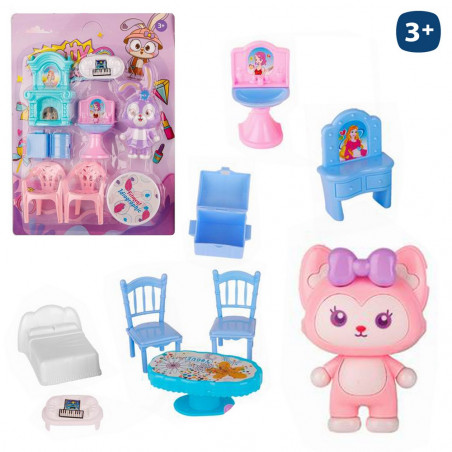 Figura di mascotte con accessori per mobili Pretty Girl