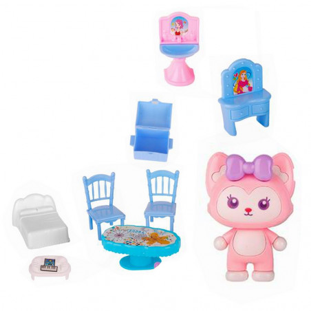 Figura di mascotte con accessori per mobili Pretty Girl